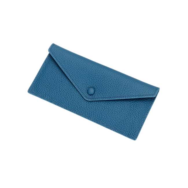 Porte carte femme bleu platine