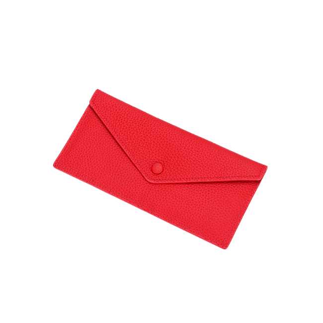 Porte carte femme cuir rouge